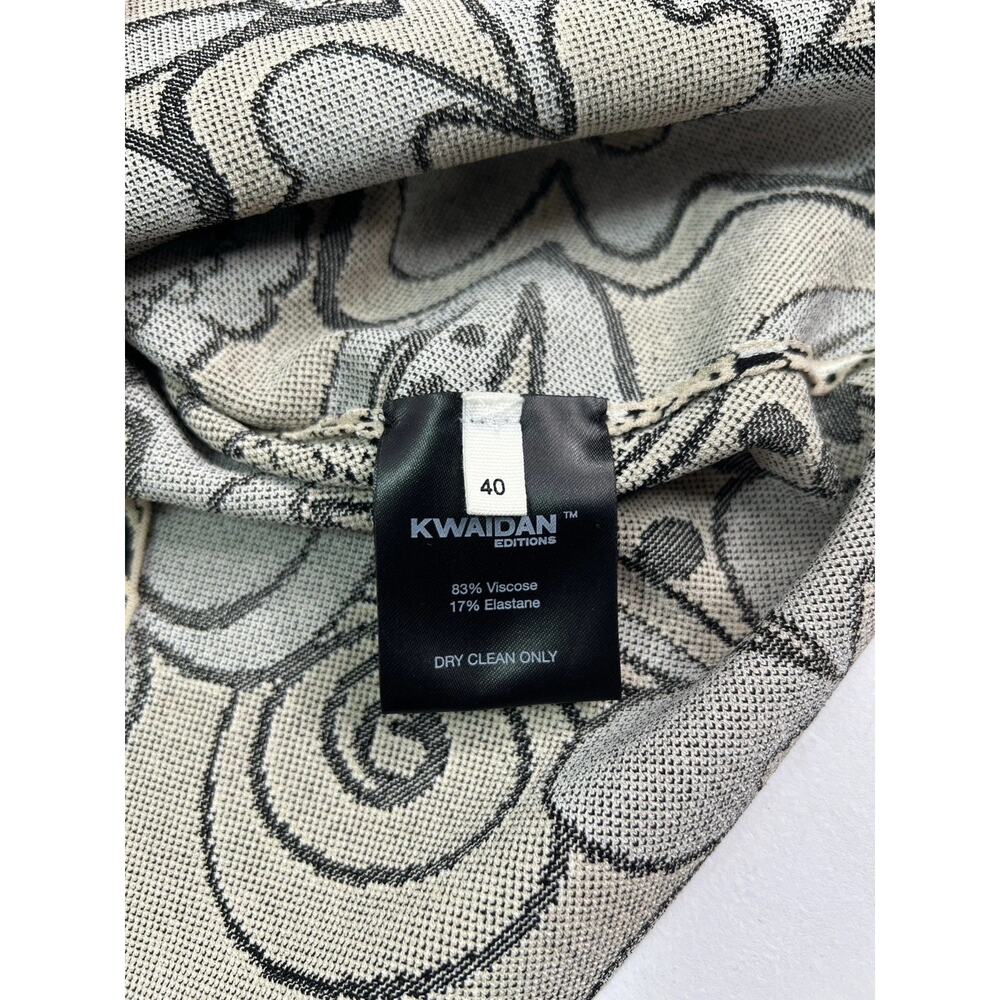 Kwaidan Editions Beige Floral Jacquard Sweater Stretch Size 40 - Picture 5 of 6